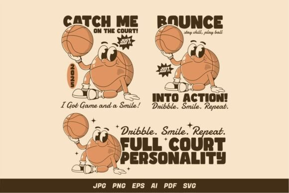 3 Retro Cartoon Basketball Character Review
