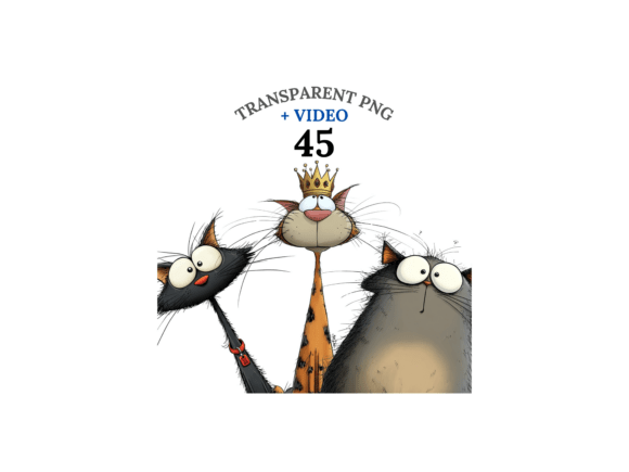 45 Quirky Cat Clipart Set Review