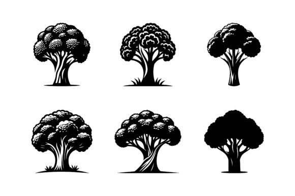 Broccoli Icon Set for Design Vector Review