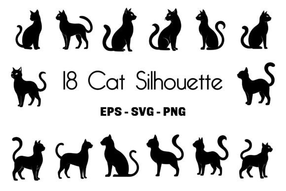 Cat Silhouette Clip Art Review