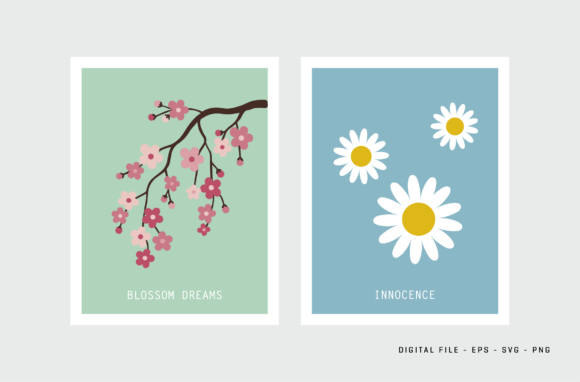 Cherry Blossom Daisy Innocence Print