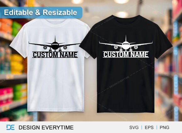 Custom Airplane Logo Name T-shirt Design Review