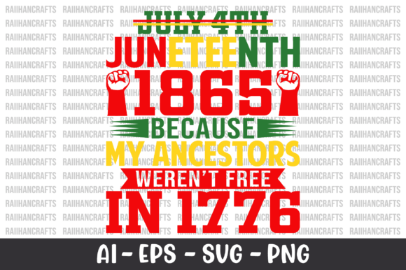 Juneteenth 1865 Because My Ancestors SVG