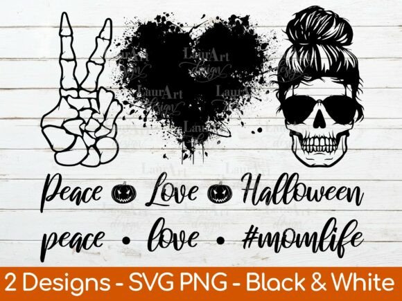 Peace Love Halloween Momlife Mom Skull Review