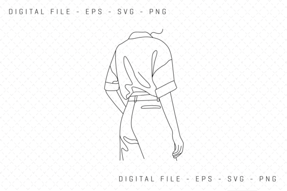 Side View of a Girl Line Art Embroidery Review