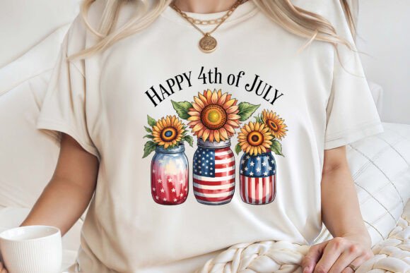 USA Flag Sunflower Shirt PNG Review